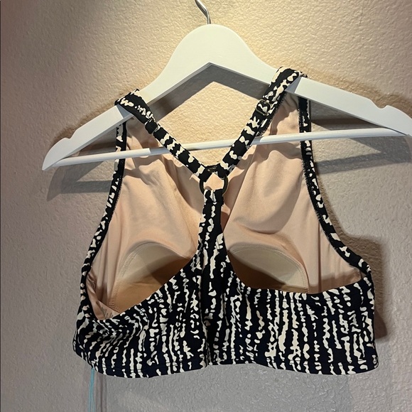 New Kona Sol Women’s High Neck Bikini Top Black Cream Beige Size XL NWT - Picture 7 of 13